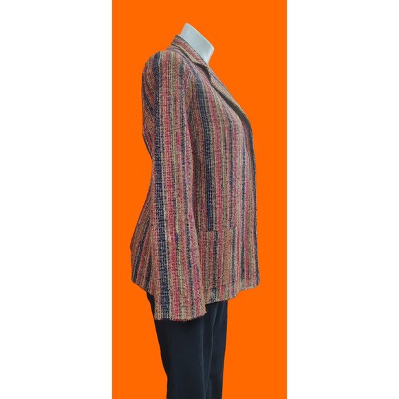 Pre-90's Trissi Rayon/Poly Blend Multi Color Blazer - Picture 3 of 11